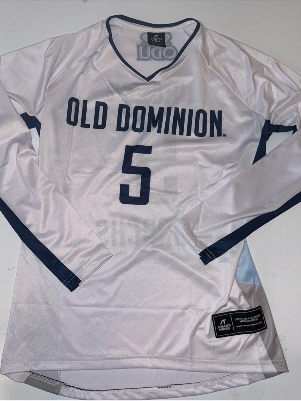 Bailey Burgess Old Dominion Monarchs University # 5 Athlete’s Thread M White